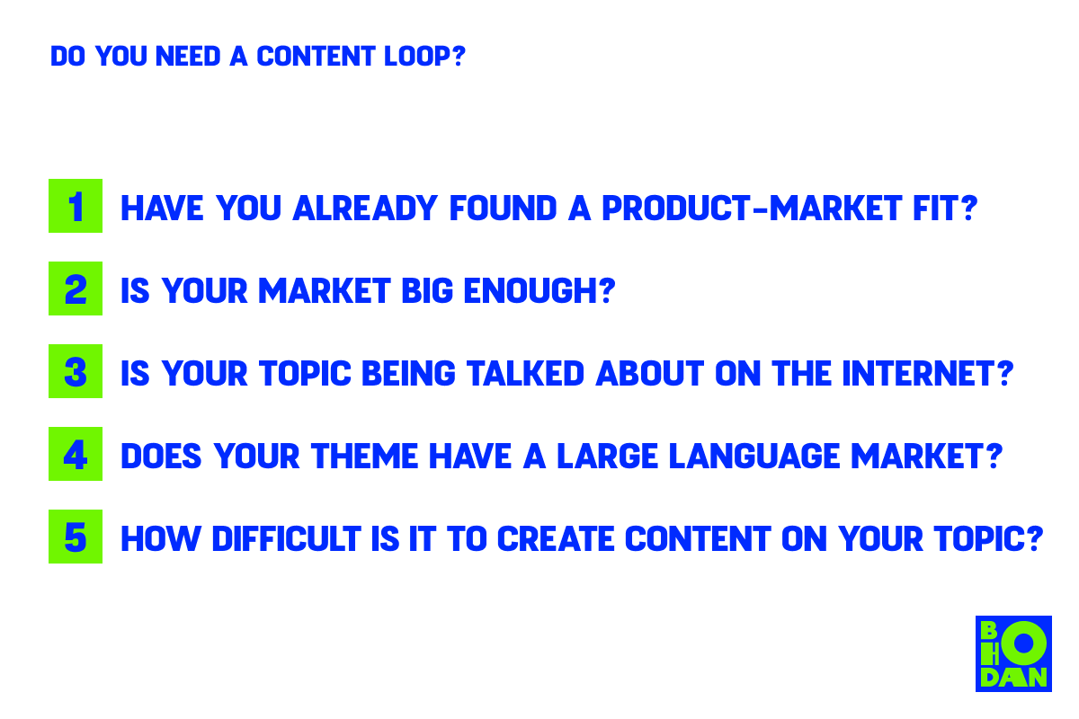 Which businesses are suitable for the content loop